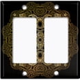 thumbnail image 6 of Metal Light Switch Plate Cover Blue Black Mandala Circle Tile Pattern MDL011, 6 of 13