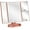 Rose Gold, variant on Tri-fold Lighted Vanity Makeup Mirror with 3x/2x/1x Magnification, 21Leds Light and Touch Screen,Portable LED Travel Makeup Mirror, Women Gift(Pink)