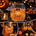 thumbnail image 6 of Halloween Stemless Wine Tumbler, Spooky Haunted House Ghost Black Cat Pumpkin Carriage Glass Cup, Indoor Outdoor Halloween Decorations, Clear Cocktail Drinkware for Party Table Decor Holiday Gift, 6 of 8
