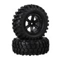 thumbnail image 4 of BQLZR Plastic 6-spoke Wheel Rim 96mm Rubber Tyre for RC 1:10 Rock Car Set of 4, 4 of 5