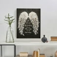 thumbnail image 2 of Personalized Planet He Will Cover You with His Feathers Psalm 91:4 Spiritual Charcoal Gray Canvas Wall Art, 2 of 2
