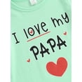 thumbnail image 5 of SANSIWU Father's Day Little Girls Boys Summer T-Shirt Letter Heart Print Short Sleeve Tops, 5 of 7