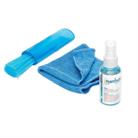 UPC: 0766623421010 | Manhattan LCD Mini Cleaning Kit – Alcohol-free  Includes Cleaning Solution  Brush and Microfiber Cloth  2 oz.