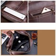 thumbnail image 2 of First Layer Cowhide Men's Casual One Shoulder Messenger Bag,Obsidian black, 2 of 2