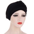 thumbnail image 1 of Bangcool Turban Headwrap Twisted Braid Elastic Beanie Headwrap Hair Loss Cover Sleep Cap, 1 of 4