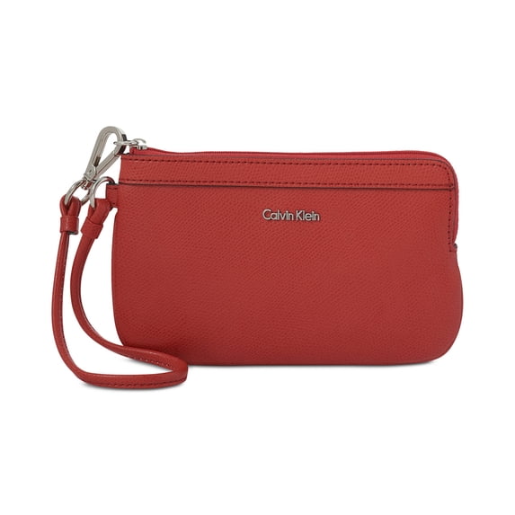 Calvin Klein Leather Wristlet Clutch Wallet