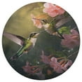 thumbnail image 3 of Flower Hummingbird Round Small Area Rug, Print Non Slip Washable Floor Mat, Soft Throw Rug for Living Room, Powder Room Entryway, Bathroom, Bedside, 3 of 6