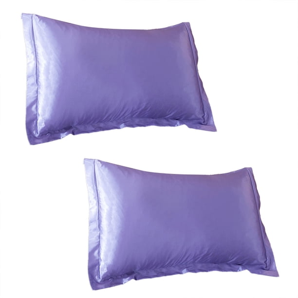 Color sólido de seda de imitación funda de almohada de seda sin cremallera funda de sobre