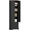 thumbnail image 1 of HOMCOM 71" Kitchen Pantry Cabinet, Farmhouse Kitchen Storage Cabinet, Black, 1 of 10