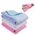 thumbnail image 2 of Manta de bebé y Swaddling Newborn Thermal Soft Fleece Manta Invierno Sólido Juego de cama Edredón de algodón Ropa de cama infantil Swaddle Wrap Tan Jianjun unisex, 2 of 2