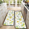 thumbnail image 4 of Kitchen Rugs Sets Of 2,Yellow Lemon Fruit Olives White Pattern Anti Fatigue Kitchen Mat Rugs Non Slip Washable,Decorative Kitchen Floor Mats for Kitchen,Sink,Laundry,17"x47"+17"x47", 4 of 5