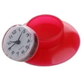 thumbnail image 5 of opvise Waterproof Bathroom Kitchen Round Suction Cup Refrigerator Wall Clock Decoration Red, 5 of 8