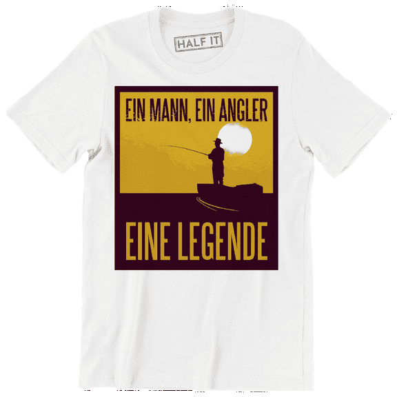 Ein Mann, Ein Angler, Ein Legende Cool Quote Saying Men's T-Shirt
