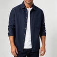 thumbnail image 5 of Mens 100% Cotton Button Down Hunting Shirt with Chest Pocket, Lightweight Breathable Long Sleeve Casual Outdoor Hiking Shacket Tops for Spring Summer Blue-A, 5 of 8