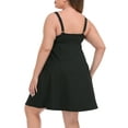 thumbnail image 6 of HDE Women Plus Size Workout Dress Built in Shorts & Bra Athletic Dress Black 18, 6 of 6