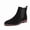 Black, variant on Men's Suede Chelsea Ankle Boots, Classic Slip-On Ankle Boots with Red Wood Texture Sole, Casual & Dress Wear