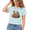 1-Blue, variant on Women Black Cat Pumpkin Stars Graphic Cropped Crewneck Short Sleeve T‑Shirt