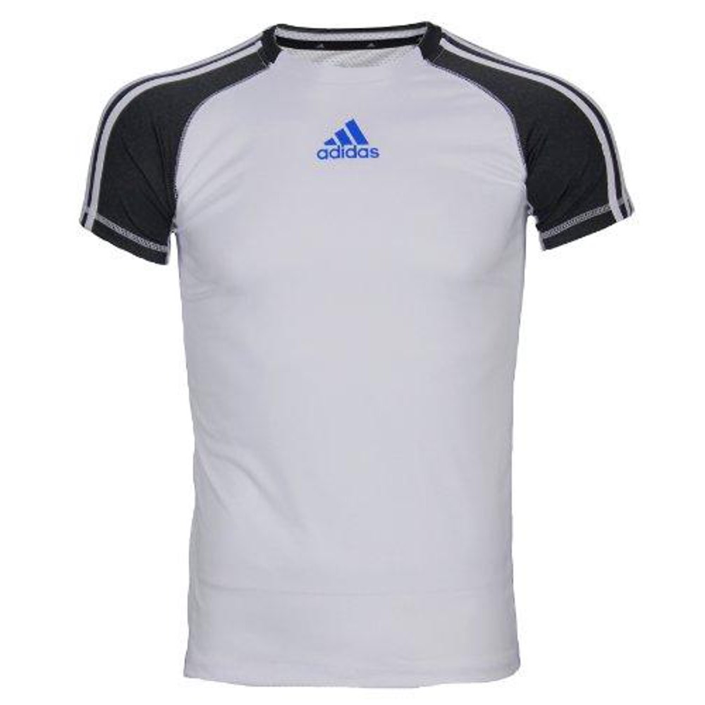 Adidas Adidas Youth Athletic Performance Climalite TShirt, White / Dark Gray