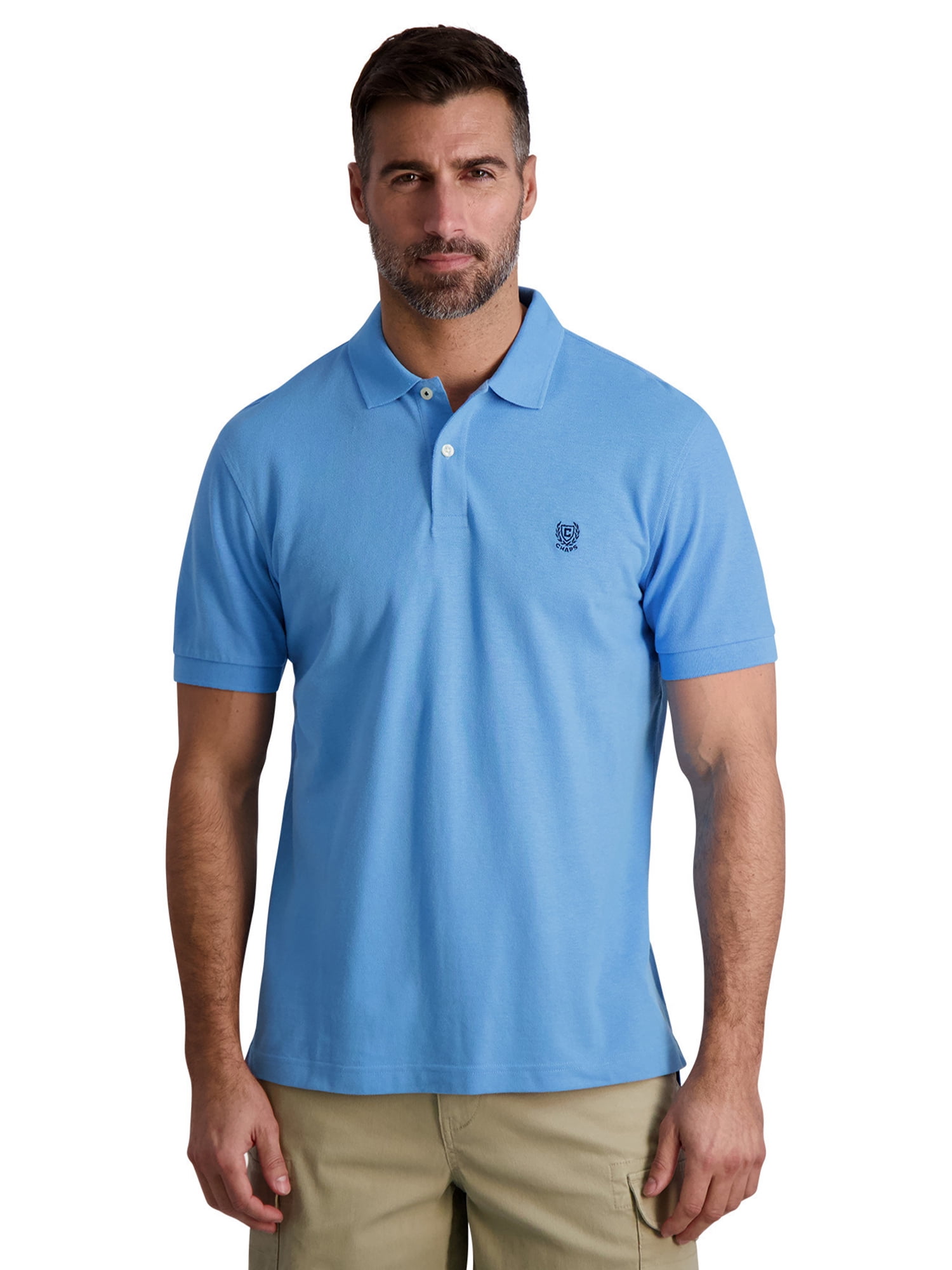 Chaps Men’s Classic Fit Everyday Solid Pique Polo Shirt, Sizes XS4XB