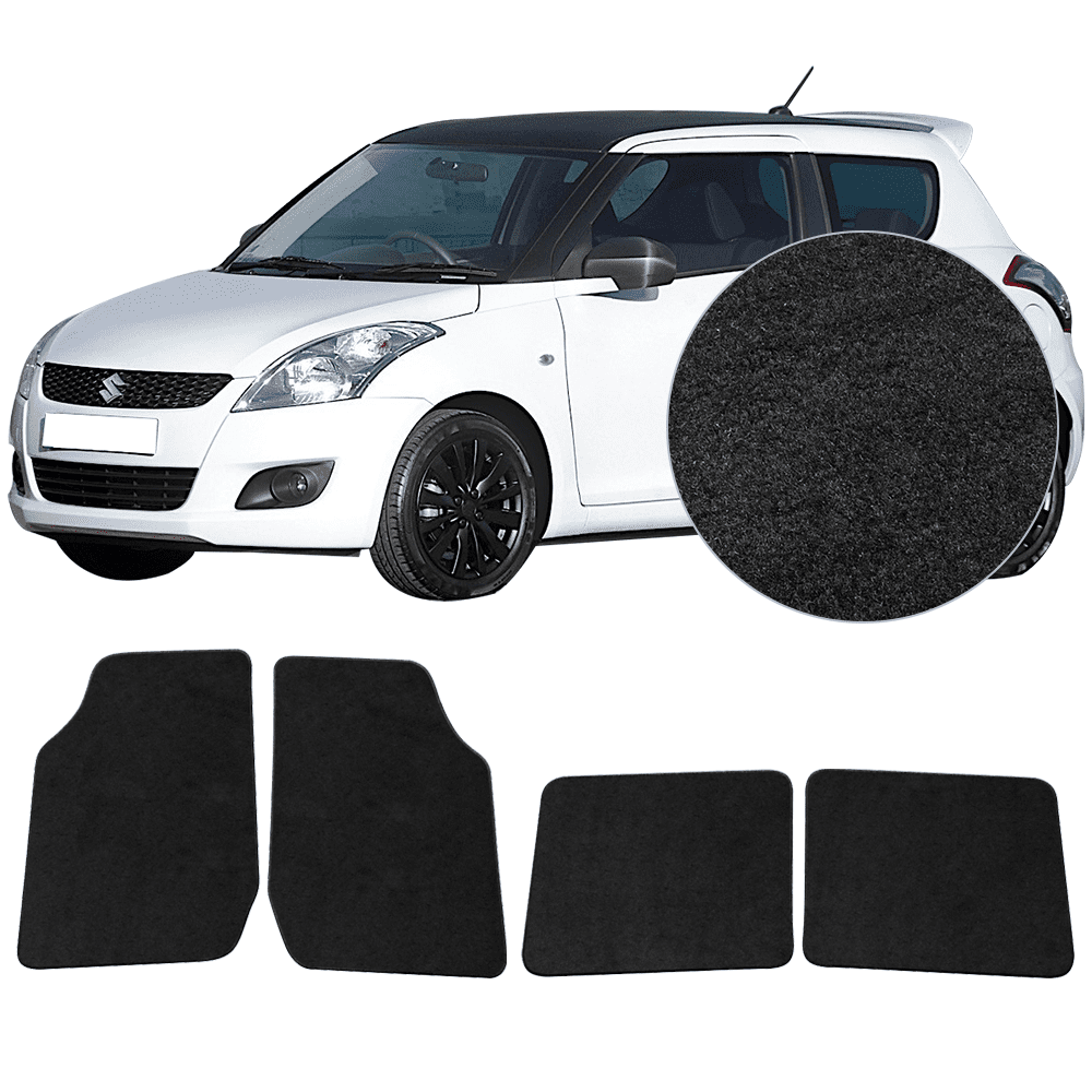 Fits 2010 2012 Suzuki Swift 2 Door Black Nylon Floor Mats Carpet 4 Pieces Set Walmart Com