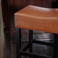 thumbnail image 6 of 26.75"H Upholstered Counter Height Barstools Set of 2,Modern Backless Leather Bar Stools,Easy to Clean,Dining Chairs for Dining Room, Living Room,Cafe, Bar, Brown, 6 of 9