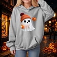 thumbnail image 2 of Staki Girls Halloween Sweatshirt Long Sleeve Pullover Hoodies Cute Hoodie Fall Winter Trendy Clothes for Girl(Gray,8-10Years), 2 of 9