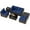 Multicolour, variant on Gymax Set of 7 Patio Furniture Set 40000 BTU Gas Fire Pit Table Propane Tank Cover Table Turquoise
