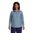 thumbnail image 3 of Lands' End Women's Plus Size Wrinkle Free No Iron Button Front Shirt, 3 of 3