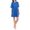 BLUE, variant on Maggy London Boat Neck Puff Short Sleeves Back Zipper Short Knit  Dress-BLUE / 2