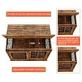 thumbnail image 5 of Fangsheng Dog Crate Furniture, Decorative Dog Kennel, Wooden Pet Furniture with Partition, Home and Indoor Use, Sliding Doors Modern Side End Table for Small/Medium Dog, 5 of 8