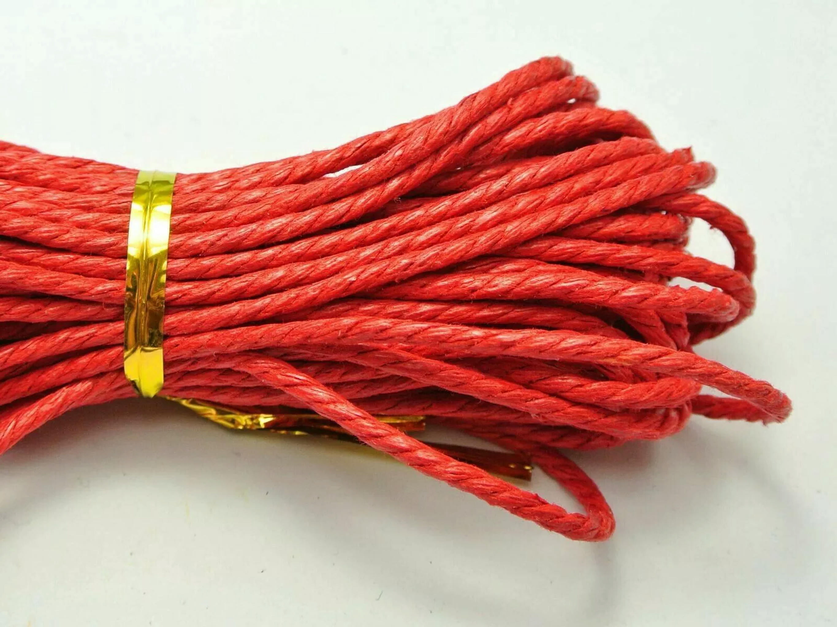 U8MO 100 Meters Red Waxed Twisted Cotton Cord Thread Line 2mm Macrame Rope String