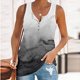 thumbnail image 2 of Moda mujer chaleco sin mangas damas cuello en V botón Camis impreso camisetas sin mangas Pompotops  lopia996169, 2 of 5