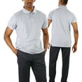 thumbnail image 6 of ToBeInStyle Men's Cotton Slim Fit Classic Polo T-Shirt - Heather Grey - 2XL, 6 of 7