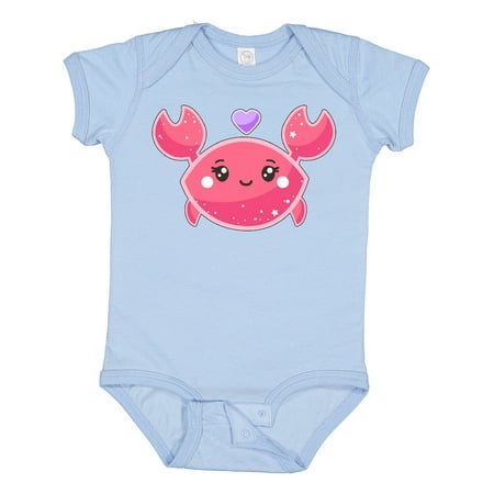 

Inktastic Cute Red Crab with Purple Heart Boys or Girls Baby Bodysuit