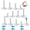 White and Mixed Colors, variant on RibRave 12 Pieces Golf Range Tees Set Rubber Golf Tees for Mats Driving Range 6 Pieces for Practice Mat Mixed Size