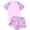 czb# Pink148, variant on CUZIBR Girls Two Piece Swimwear Set Floral Print Color Block Short Sleeve Crewneck Top Shirts And Shorts Summer Beach Pool Outfits Rashguard Bathing Suit Rash Guard Clothes Set,Pink,8-9 Years