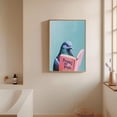 thumbnail image 3 of [UNFRAMED] Pigeon Reading Pooping on People Book Wall Art Funny Bathroom Art, 3 of 5