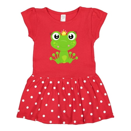 

Inktastic Cute Frog Green Frog Frog Princess Crown Gift Baby Girl Dress