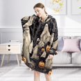 thumbnail image 6 of Halloween Ghosts Cozy Microfiber Polyester Sweatshirt Blanket - Warm Lightweight Wearable Poncho - Soft Comfy Oversized Hoodie Sweatshirt - for Men, Women, Teens - Ideal for Home, Travel, Outdoors, 6 of 6