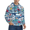 thumbnail image 2 of Salouo Fish And Shark Pattern Men's Fall Hoodie Sweatshirt,Sport Hoodie with Pockets for Men Pullover Casual Hooded Sweatshirt-3X-Large, 2 of 7