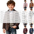 thumbnail image 6 of Pandaie Boys Wedding Fit Formal Suit Corduroy Lapel Single Breasted Blazer Jacket for Dress Up Outfits Black,7-8 Years, 6 of 6