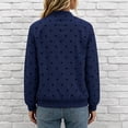 thumbnail image 6 of Womens Bomber Jackets Casual Lightweight Polka Dots Print Spring Fall Daily Wear Travel Zip Up Cardigan Jacket, 6 of 8