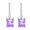 Purple, variant on Liora Dangle Earrings for Women Emerald Cut Cubic Zirconia Hook Ginger Lyne Collection