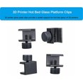 thumbnail image 2 of BR Clips de cama de vidrio ajustables para impresora 3D - Juego de 4, soporte de montaje de aleación de aluminio para plataforma de vidrio de cama caliente, accesorios de impresora, 2 of 5