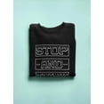 thumbnail image 3 of Stop And Think Design Sweatshirt Men -Image by Shutterstock, Male Small, 3 of 4