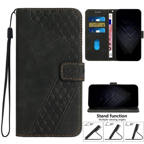 Mantto Wallet Case For iPhone 8 Plus/7 Plus,360 Protection Luxury PU Leather Magnetic Clasp Flip Card Slots Kickstand Shockproof Soft TPU Anti-Scratch Cover with Detachable Wrist Strap.Black