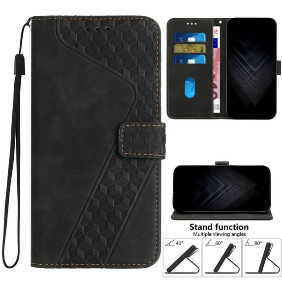 Mantto Wallet Case For iPhone 8 Plus/7 Plus,360 Protection Luxury PU Leather Magnetic Clasp Flip Card Slots Kickstand Shockproof Soft TPU Anti-Scratch Cover with Detachable Wrist Strap.Black