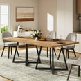 thumbnail image 3 of Tribesigns Square Dining Table for 2, 31.5" Industrial Dinner Table with Metal Base, 3 of 7
