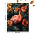 thumbnail image 3 of Qisvanset 12x16 Inch Flamingo Hibiscus Canvas Wall Art, Tropical Jungle Floral Nature Inspired Home Accent Decor, 3 of 8