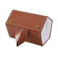 thumbnail image 2 of Estuche de almacenamiento para anteojos, soporte para anteojos de cuero PU plegable multiusos, portátil Marrón Yuyangstore Estuche organizador de gafas de sol, 2 of 7
